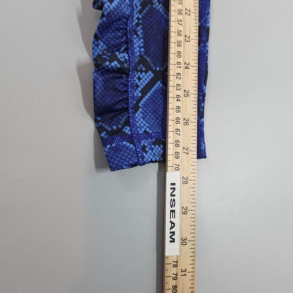 Lululemon Speed Tight IV Womens 2 Blue Mini Ziggy Snake Full-On Athleisure - Picture 11 of 16